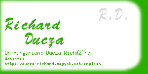 richard ducza business card